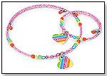 Neon Stripe Heart Choker and Bracelet by HIGH INTENCITY CORP.