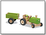 Wooden Tractor and Trailer by HOLZTIGER