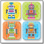 Robot Square Plate Set - 4 Assorted by FRENCH BULL LLC