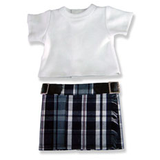 Serendipity Doll Clothing Collection: Tartan Skirt and Top