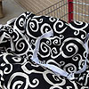 Tuxedo Swirl Shopping Cart Cover by CARSEAT COUTURE INC.