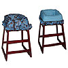 Cocoa Blue Paisley Highchair Cover by CARSEAT COUTURE INC.
