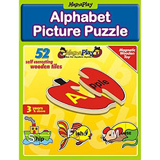 Magnaplay™ Wooden Magnetic Alphabet Picture Puzzle