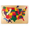 USA Map Wooden Rainbow Puzzle