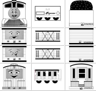 Black and White Steam Engine Coloring Playset by BOX TRAIN EXPRESS