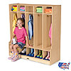 Coat Locker With Step (5 Sections) & Individual Locker mats by JONTI-CRAFT INC.