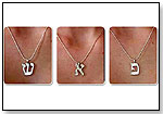 Sterling Silver Hebrew Letter & Chain by SARAH AND DAVID INTERACTIVE