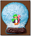 Penguin Snow Globe, Chocolate-Covered Rice Krispy Treat by FORBIDDEN SWEETS