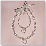 Mom & Me Bracelet Set - "Hearts Entwined Forever" - White by CHERISHED MOMENTS