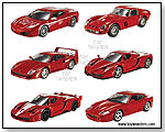 Mattel Hot Wheels - 1:43 Die-cast Ferrari Racer Assortment 250 GTO, F40 (F-40), F430 Challenge (F-430), FXX, Enzo Ferrari, 575M Maranello (575-M) by TOY WONDERS INC.