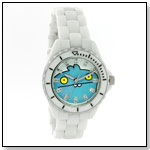 Uglydoll BABO White Ceramic Watch With Swarovski Crystal by PRETTY UGLY LLC