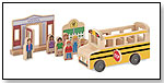 Whittle World Wooden School Bus Set by MELISSA & DOUG