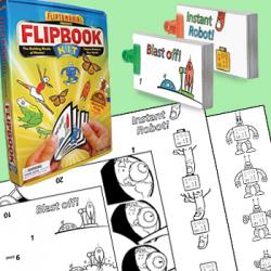 Fliptomania Flipbook Kit - Rocket & Robot