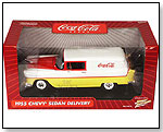 RC2 Brands - Johnny Lightning Coca-Cola - Chevy Sedan Delivery (1955, 1:18, White/ Yellow) by TOY WONDERS INC.