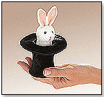 Mini Rabbit in Hat - Finger Puppet by FOLKMANIS INC.