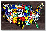 Wall Decor - USA Map (License Plates) by Creative Images - Art4Kids