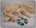 Wood Vehicles and CD by VAMOS KIDS