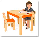 Little One's Table and Chairs - Orange by P'KOLINO