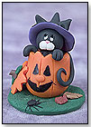 Black Cat Peeking Out of Pumpkin by CHERYL'S LITTLE CREATIONS