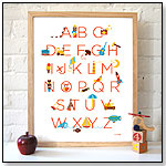 My Favorite Things - Alphabet Poster by PETIT COLLAGE