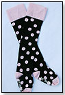 Pork Chops Baby Thigh-Highs - Charcoal With Pink Dots by PORK CHOP KIDS