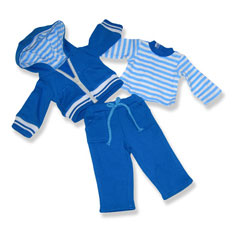 Serendipity Doll Clothing Collection: Blue Jogging Suit