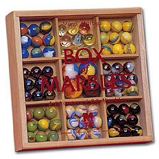 Wooden Box of Marbles