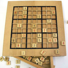 Sudoku Board Game with Storage Drawers