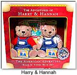Harry & Hannah---The American Adventure Book & Teddy Bear Set by HERRINGTON TEDDY BEAR COMPANY