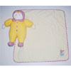 Blanket Baby Buddy - 18" Girl with Blanket (Checkered Yellow) by BLANKET BABY BUDDY