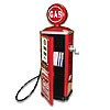 Red 2 1/2 Ft. Gas Pump With Storage by C & N REPRODUCTIONS