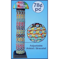 Fimo Peace Sign Bracelet Display by COOL JEWELS WHOLESALE FASHION JEWELRY