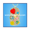 Enamel Cheerleader Dog Tag Necklace by COOL JEWELS WHOLESALE FASHION JEWELRY