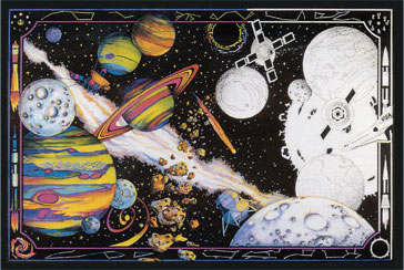 Color Your Own Poster! Space & Planets by HYGLOSS PRODUCTS INC.