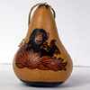 Gourd Critterz Ornament - Chimpanzee with Bananas by LITTLE CRITTERZ