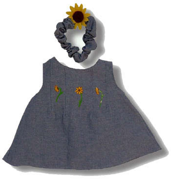 Chambray with Sunflowers by TEDDY BEAR STUFFERS
