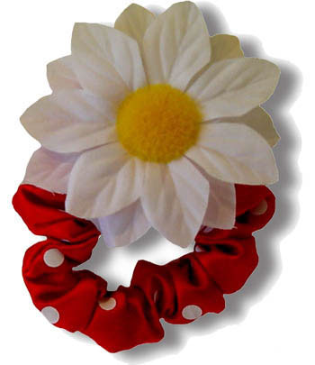 Hairbow - Red and White by TEDDY BEAR STUFFERS