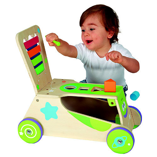 Boikido Wooden Animal Constructions 54 Pc Set ブロック おもちゃ Boikido Wooden Push And Play - Rabbit Wagon :