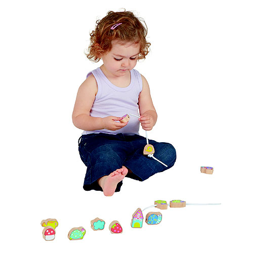 Boikido Eco-friendly Wooden Threading Beads 12 Pc Set by BOIKIDO