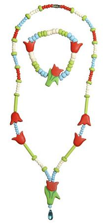 Denoest Tulip Necklace/Bracelet Set by CHALLENGE & FUN INC.