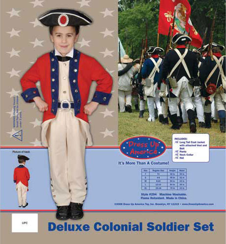 Deluxe Colonial Soldier Set by DRESS UP AMERICA TOY INC.