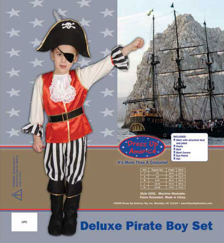 Deluxe Pirate Boy Set by DRESS UP AMERICA TOY INC.