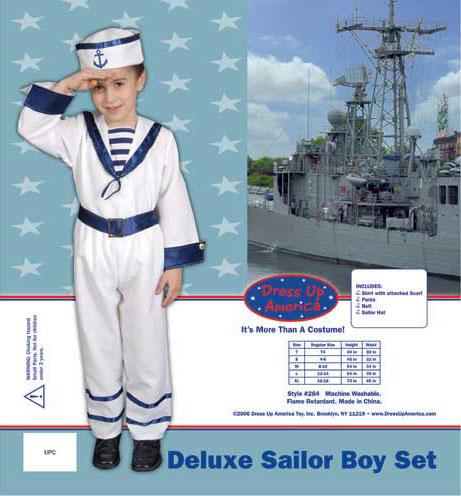 Deluxe Sailor Boy Set by DRESS UP AMERICA TOY INC.