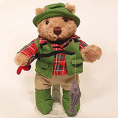 Pike Fisherman Teddy Bear by HERRINGTON TEDDY BEAR COMPANY