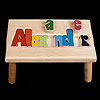 Name Stool by HOLLOW WOODWORKS