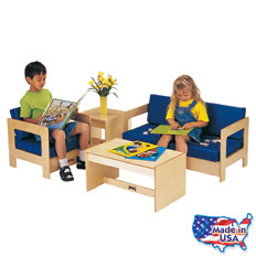 Blue Living Room Set (4 pc) by JONTI-CRAFT INC.