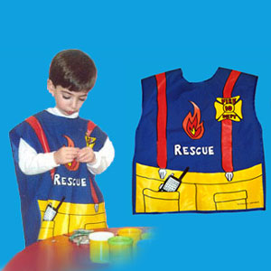 Firefighter Art Smock by KIDZSMOCKS INC.