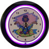 Hippie Neon Clock by NEON CONCEPTS