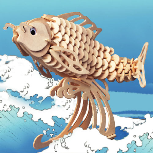 Carp Wooden Puzzle by PUZZLED, INC.
