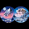 Moon Song - Double Round Jigsaw Puzzle by SERENDIPITY PUZZLE COMPANY
